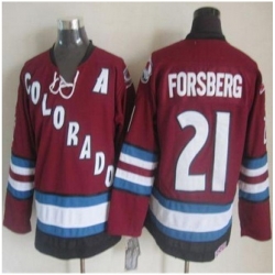 Colorado Avalanche #21 Peter Forsberg Red CCM Throwback Stitched NHL Jersey