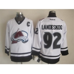 NHL Colorado Avalanche #92 Gabriel Landeskog white-black jerseys