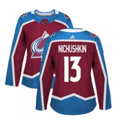 Women Colorado Avalanche #13 Valerie Nichushkin Red Stitched adidas NHL Jersey