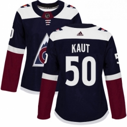 Womens Adidas Colorado Avalanche 50 Martin Kaut Authentic Navy Blue Alternate NHL Jerse