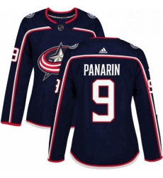 Womens Adidas Columbus Blue Jackets 9 Artemi Panarin Premier Navy Blue Home NHL Jersey 