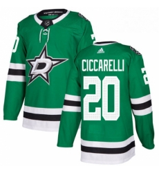 Mens Adidas Dallas Stars 20 Dino Ciccarelli Authentic Green Home NHL Jersey 