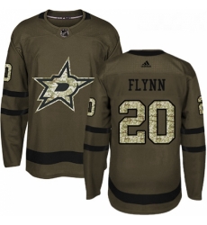 Youth Adidas Dallas Stars 20 Brian Flynn Premier Green Salute to Service NHL Jersey 