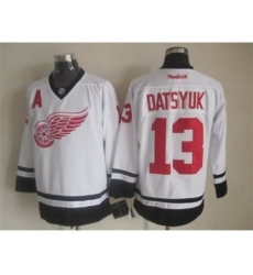 NHL Detroit Red Wings #13 Pavel Datsyuk black-white jerseys