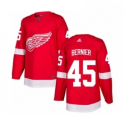 Youth Adidas Detroit Red Wings 45 Jonathan Bernier Authentic Red Home NHL Jersey 