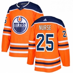 Mens Adidas Edmonton Oilers 25 Darnell Nurse Premier Orange Home NHL Jersey 