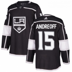 Youth Adidas Los Angeles Kings 15 Andy Andreoff Authentic Black Home NHL Jersey 