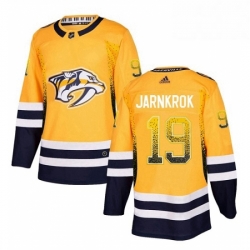 Mens Adidas Nashville Predators 19 Calle Jarnkrok Authentic Gold Drift Fashion NHL Jersey 