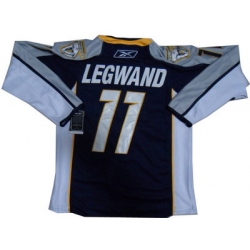 Nashville Predators 11 David Legwand dark blue ice hockey jerseys Holy