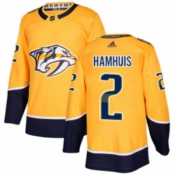 Youth Adidas Nashville Predators 2 Dan Hamhuis Authentic Gold Home NHL Jersey 