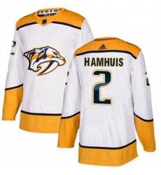 Youth Adidas Nashville Predators 2 Dan Hamhuis Authentic White Away NHL Jersey 