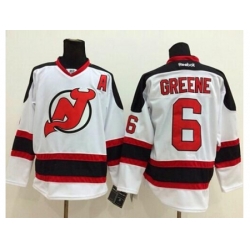 New Jersey Devils #6 Andy Greene White Stitched NHL Jersey