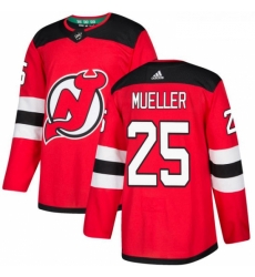 Youth Adidas New Jersey Devils 25 Mirco Mueller Authentic Red Home NHL Jersey 