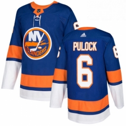 Mens Adidas New York Islanders 6 Ryan Pulock Premier Royal Blue Home NHL Jersey 