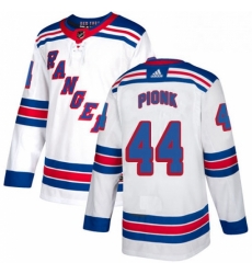 Mens Adidas New York Rangers 44 Neal Pionk White Road Authentic Stitched NHL Jersey 