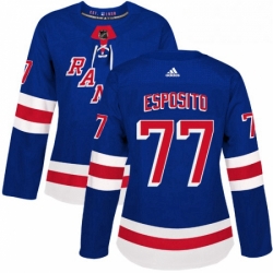 Womens Adidas New York Rangers 77 Phil Esposito Premier Royal Blue Home NHL Jersey 