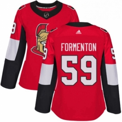 Womens Adidas Ottawa Senators 59 Alex Formenton Premier Red Home NHL Jersey 