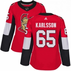 Womens Adidas Ottawa Senators 65 Erik Karlsson Premier Red Home NHL Jersey 