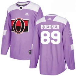 Youth Adidas Ottawa Senators 89 Mikkel Boedker Authentic Purple Fights Cancer Practice NHL Jersey 