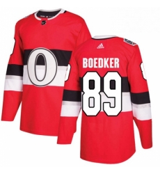 Youth Adidas Ottawa Senators 89 Mikkel Boedker Authentic Red 2017 100 Classic NHL Jersey 