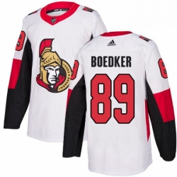 Youth Adidas Ottawa Senators 89 Mikkel Boedker Authentic White Away NHL Jersey 