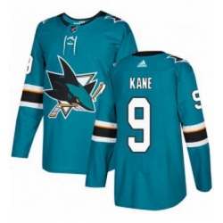 Youth Adidas San Jose Sharks 9 Evander Kane Authentic Teal Green Home NHL Jerse