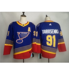 Blues 91 Vladimir Tarasenko Blue Adidas Jersey