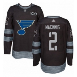 Mens Adidas St Louis Blues 2 Al Macinnis Authentic Black 1917 2017 100th Anniversary NHL Jersey 