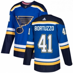 Mens Adidas St Louis Blues 41 Robert Bortuzzo Premier Royal Blue Home NHL Jersey 