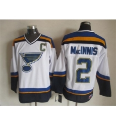 NHL St.Louis Blues #2 MacINNIS white jerseys