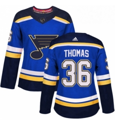 Womens Adidas St Louis Blues 36 Robert Thomas Premier Royal Blue Home NHL Jersey 