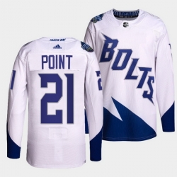 Men Tampa Bay Lightning 2321 Brayden Point 2022 White Stadium Series Breakaway Stitched jersey