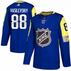 Mens Adidas Tampa Bay Lightning 88 Andrei Vasilevskiy Authentic Royal Blue 2018 All Star Atlantic Division NHL Jersey 