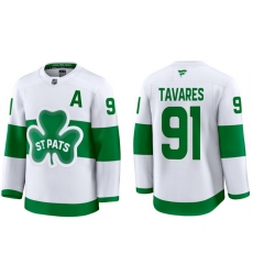 Men Toronto Maple Leafs John Tavares 91 White St Patricks Authentic Jersey