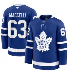 Men Toronto Maple Leafs Matias Maccelli 63 Fanatics Home Blue Premium Stitched Hockey Jersey