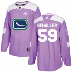 Mens Adidas Vancouver Canucks 59 Tim Schaller Authentic Purple Fights Cancer Practice NHL Jersey 