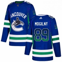 Mens Adidas Vancouver Canucks 89 Alexander Mogilny Authentic Blue Drift Fashion NHL Jersey 