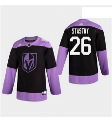 Men 26 Paul Stastny Hockey Fights Cancer Golden Knights Practice Jersey