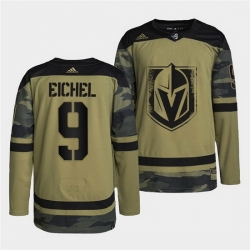 Men Vegas Golden Knights 9 Jack Eichel 2022 Camo Military Appreciation Night Stitched jersey