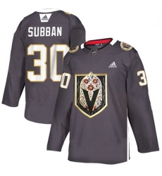 Vegas Golden Knights 30 Malcolm Subban Gray Dia De Los Muertos Adidas Jersey