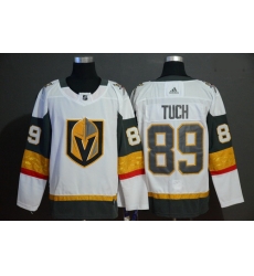 Vegas Golden Knights 89 Alex Tuch White With Special Glittery Logo Adidas Jersey