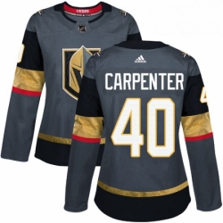 Womens Adidas Vegas Golden Knights 40 Ryan Carpenter Authentic Gray Home NHL Jersey 