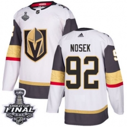 womens tomas nosek vegas golden knights jersey white adidas 92 nhl away 2018 stanley cup final authentic