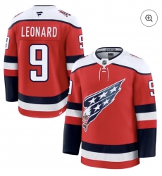Men Washington Capitals 9 LEONARD u807DRed With A Patch Stitched Hockey Je