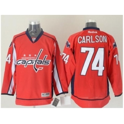 Washington Capitals #74 John Carlson Red Stitched Jersey