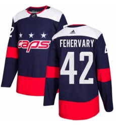 Youth Adidas Washington Capitals 42 Martin Fehervary Authentic Navy Blue 2018 Stadium Series NHL Jersey 