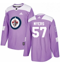 Youth Adidas Winnipeg Jets 57 Tyler Myers Authentic Purple Fights Cancer Practice NHL Jersey 