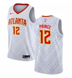 Womens Nike Atlanta Hawks 12 Taurean Prince Swingman White NBA Jersey Association Edition 