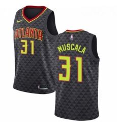 Womens Nike Atlanta Hawks 31 Mike Muscala Swingman Black Road NBA Jersey Icon Edition 