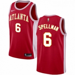 Womens Nike Atlanta Hawks 6 Omari Spellman Swingman Red NBA Jersey Statement Edition 